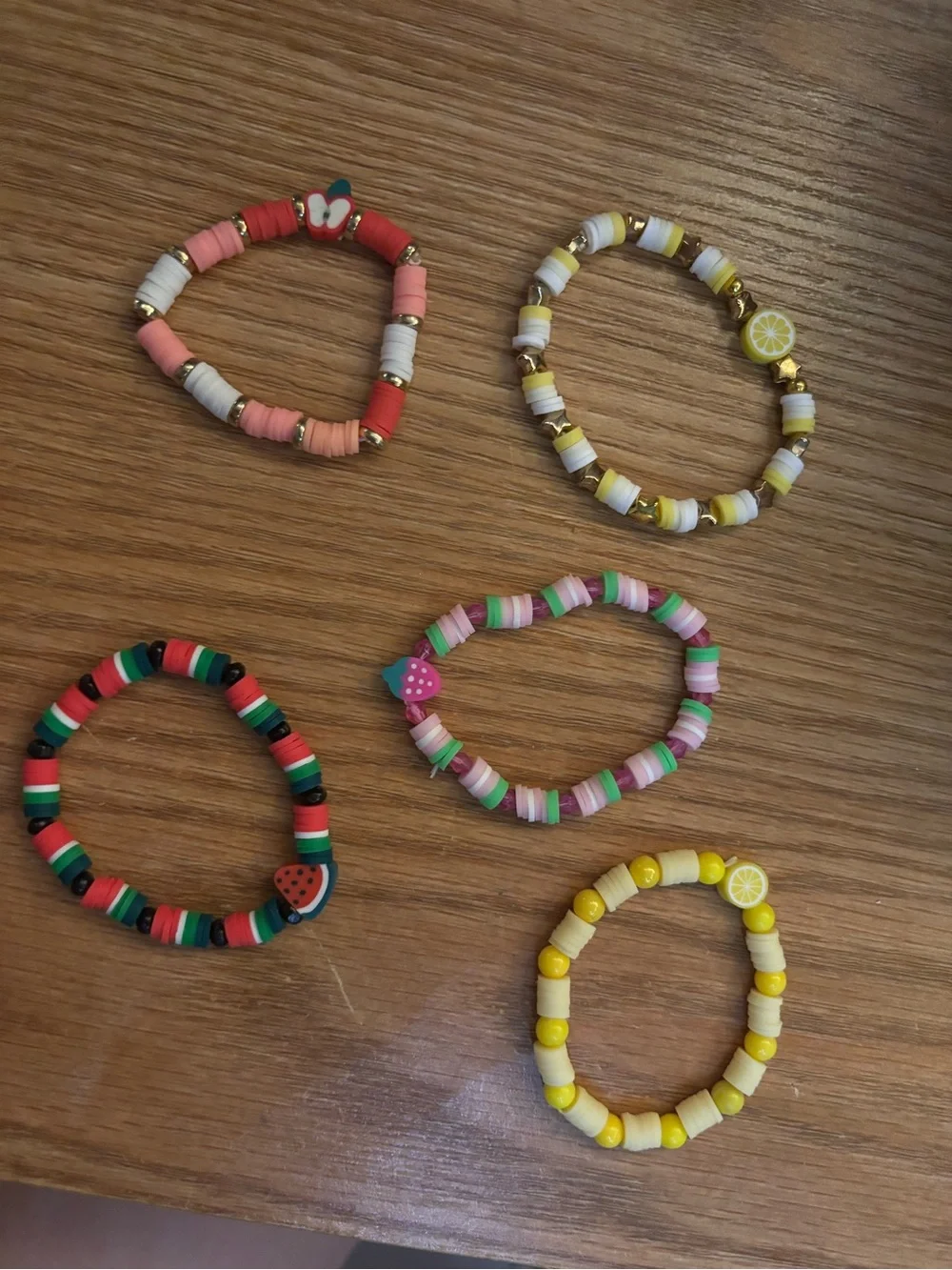 Custom Kids Multicolor Beaded Name Bracelet - Assorted Colors